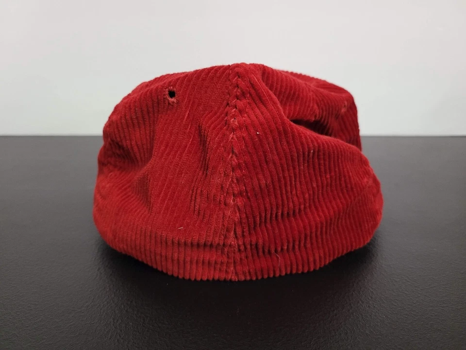 VTG Polo Ralph Lauren Hat Cap Mens Large Fitted Red Corduroy Long Bill 90s USA - Image 3 of 4