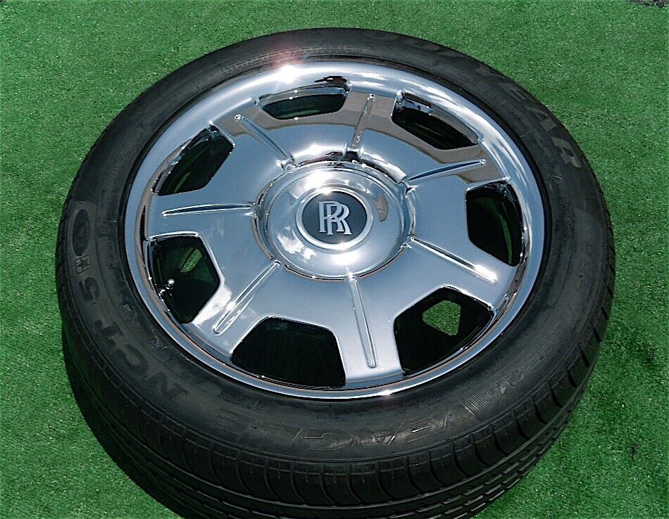 PERFECT Factory Rolls Royce Phantom Wheels Tires Original OEM Chrome Drophead 21