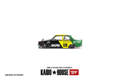 Kaido House x Mini GT 1:64 Datsun Street 510 Racing V2 Black