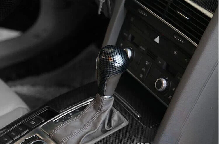Fit For Audi Q5 2009-2012 Carbon Fiber Car Gear Shift Knob Shifter Lever Trim 1* - Image 3 of 4