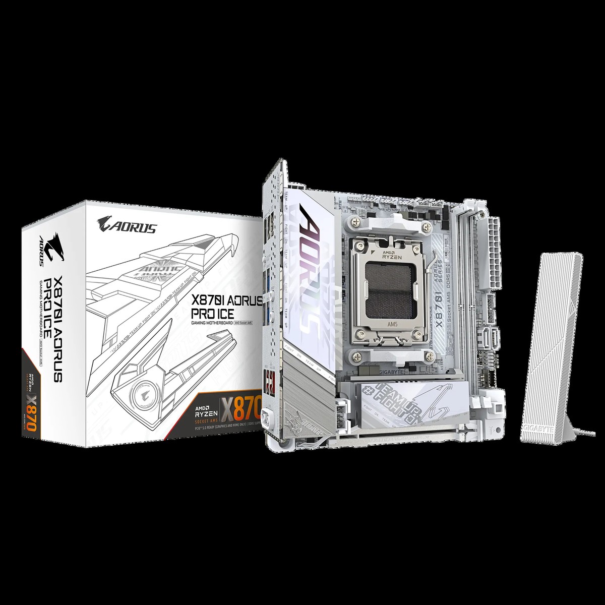 Gigabyte X870I AORUS PRO ICE Socket AM5 AMD X870 DDR5 mini Gigabyte X870I AORUS PRO ICE Socket AM5 AMD X870 DDR5 mini