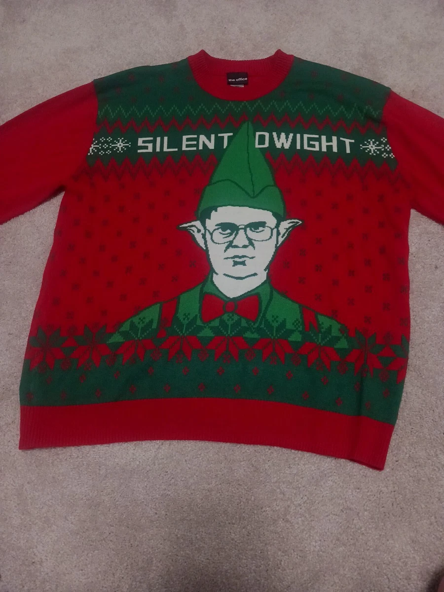 The Office Silent Dwight Ugly Christmas Sweater Size XL Costume TV Show