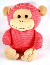 Coral Beige Corduroy Monkey Plush Soft Stuffed 16" 2015 Animal Adventure