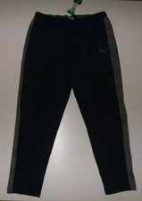PUMA Blue Gray Training Lounge Logo Pants Size M Medium Mens NWT