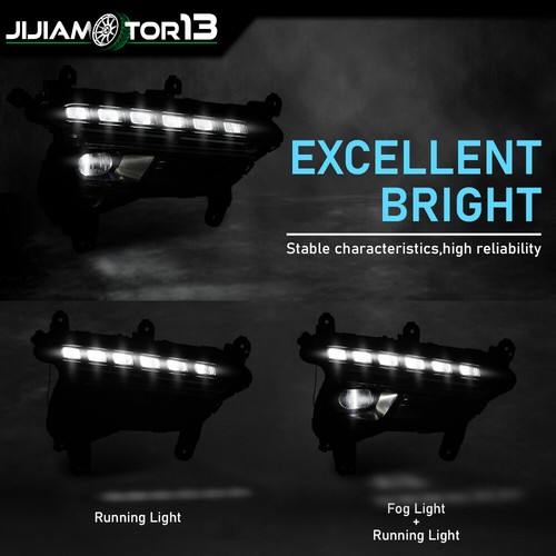 Par de luces antiniebla LED delanteras izquierda derecha para Hyundai Santa Fe Sport 2017 2018 - Imagen 6 de 12