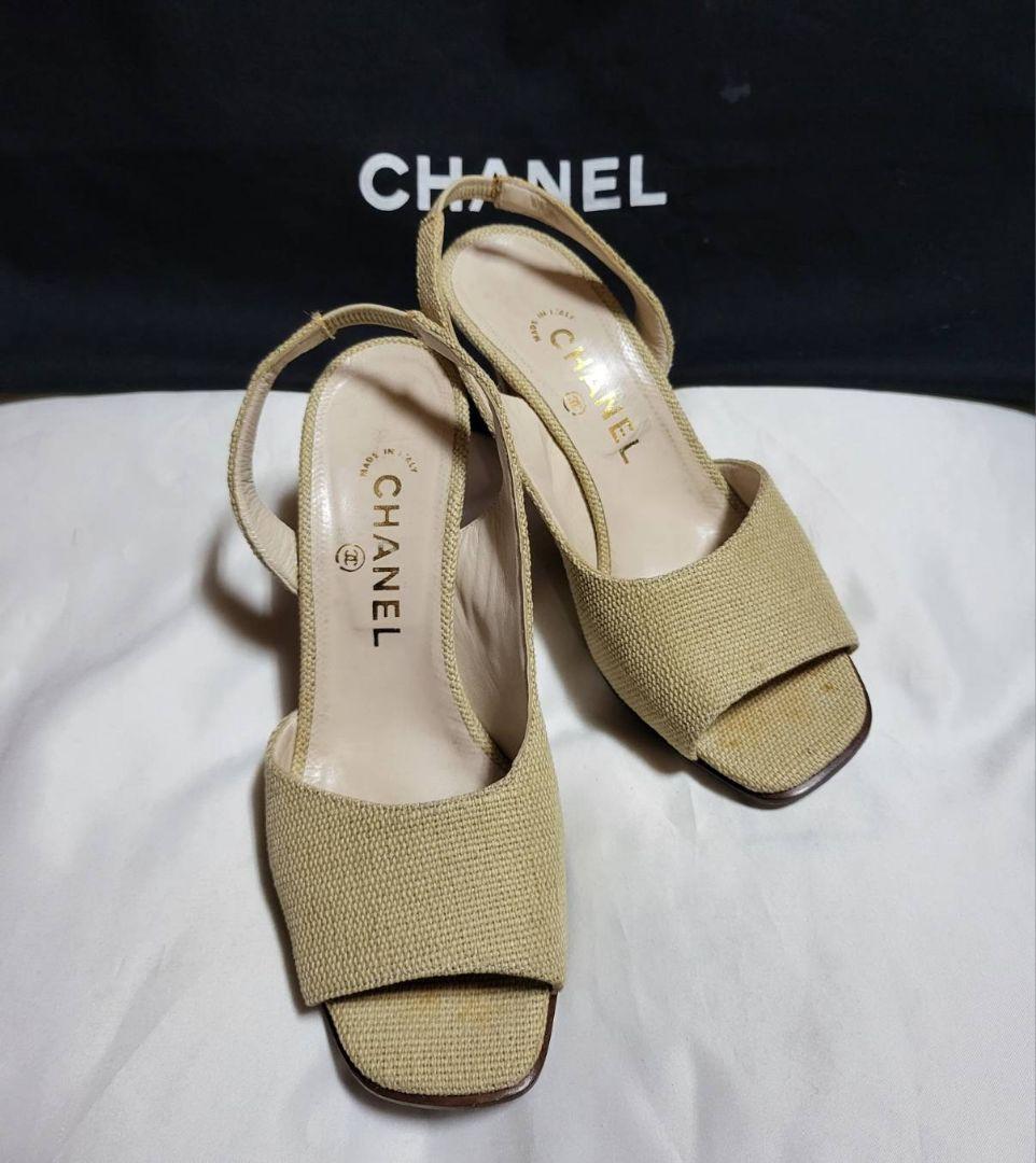 CHANELのミュール CHANEL Chanel open toe sandals mules size 36.5 | eBay