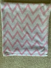 Target Circo Pink White Baby Blanket Chevron Zig Zag Fleece Plush Security Lovey