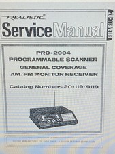 Realistic Pro-2004 Scanner Service Manual Digital