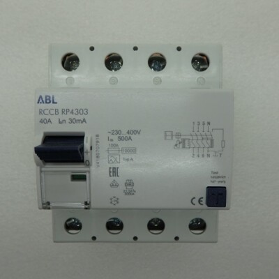 Altech Corp 40A Max 30mA Fault Trip Current 4-Pole Circuit Breaker RP4303