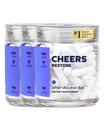 3X Cheers Restore Supplement with DHM + L-Cysteine Feel Better After Drinkin DE