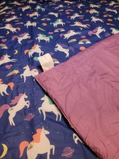 2 Sets FAO Schwartz Twin Comforter Sets Mystical Unicorns Lavender 85 GSM NWOT