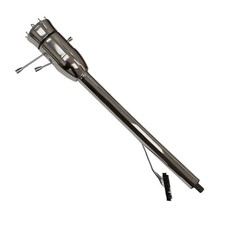 28 Chrome Tilt Manual Style Steering Column W Wheel Adapter No Key Hot Rod Gm