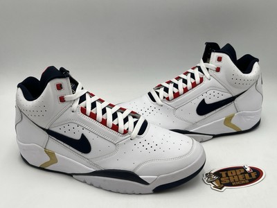 DS New Nike Air Flight Mid Olympic 2022 Size 12 Authentic Basketball USA Retro