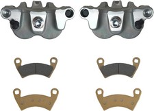 Front Left Right Brake Caliper Set with Pads Compatible with Polaris Ranger