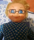 Mattel Mrs. Beasley Doll 1967 Pull String Work No Sound well loved apron, no bib
