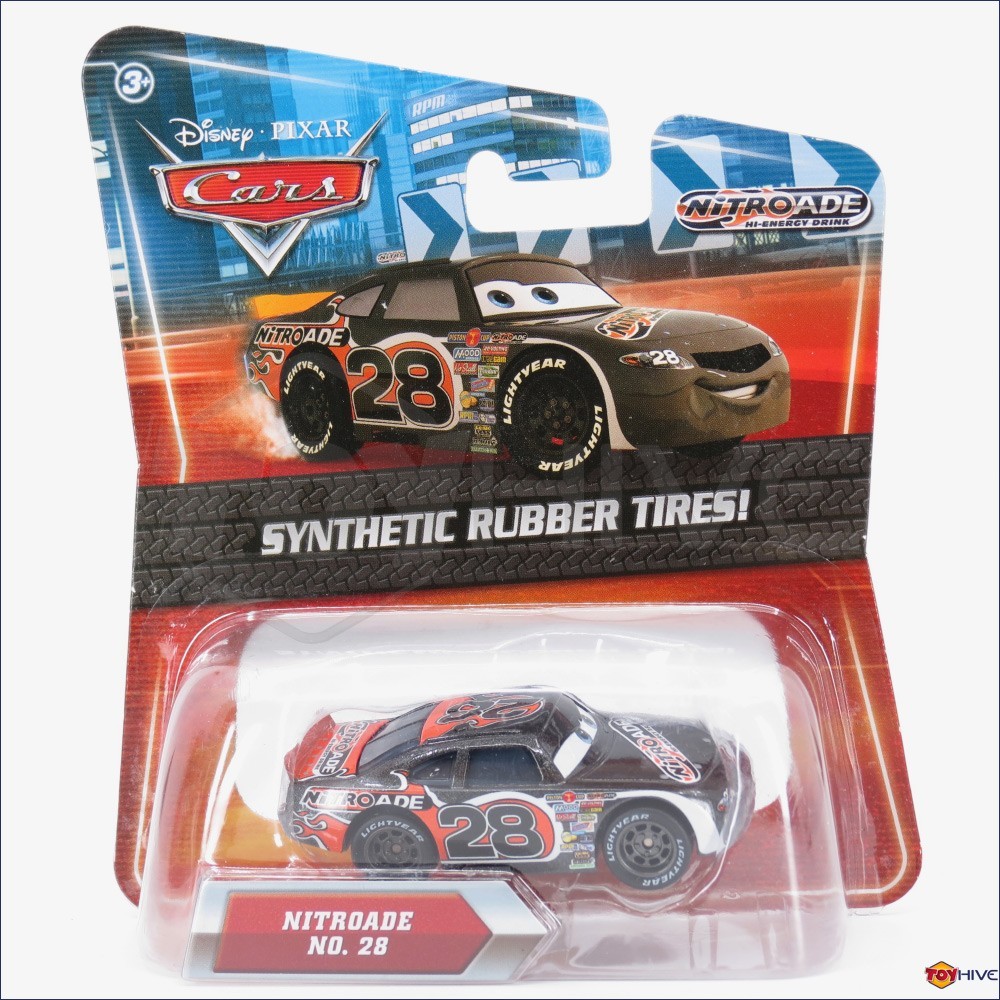 Disney Pixar Cars Nitroade No. 28 Synthetic Rubber Tires Kmart Days by Mattel