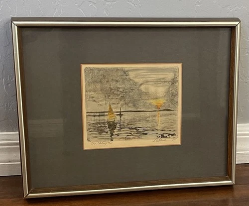 MARIANNE L ALMASY Limited Signed Numbered Sailboat Scene 60/105