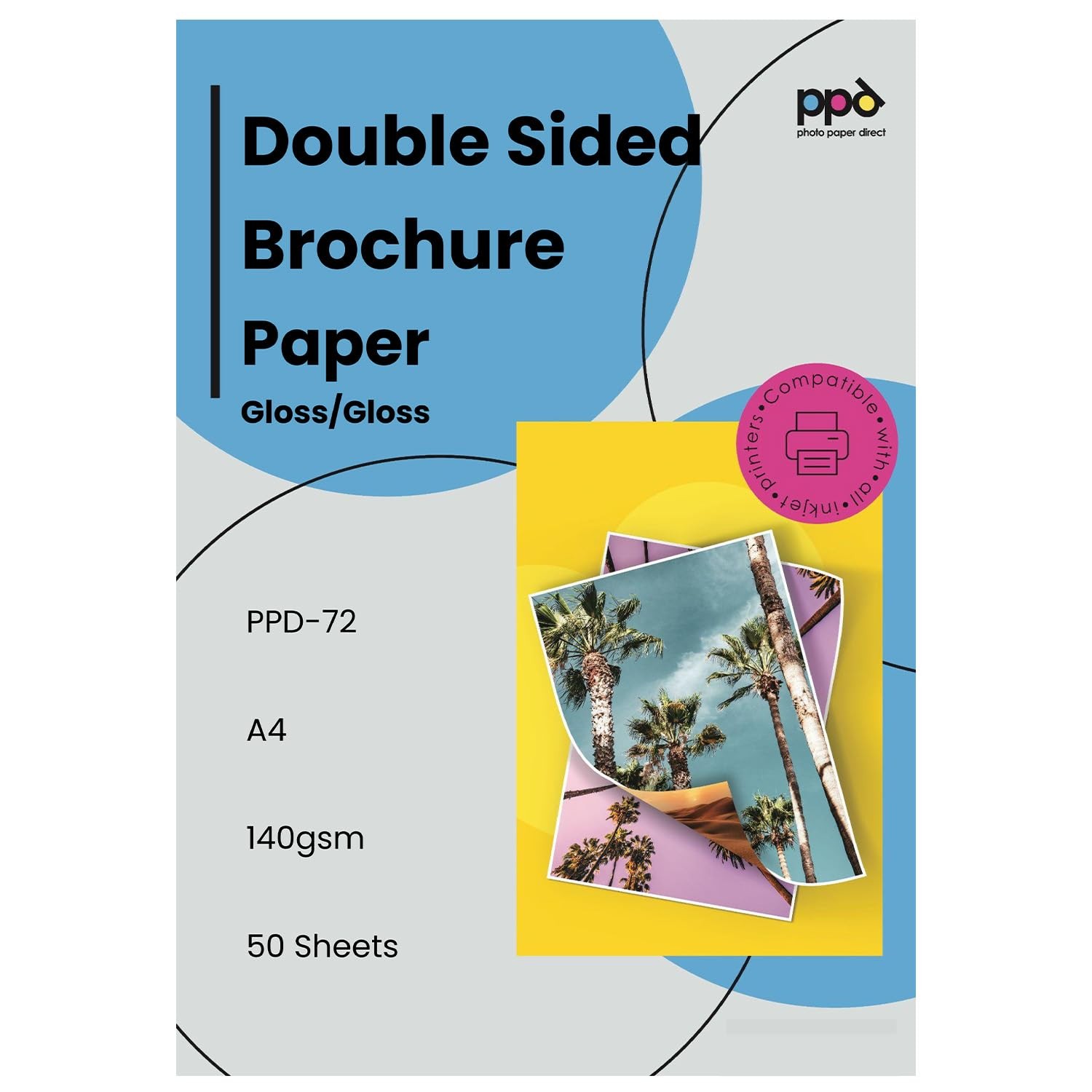 Papier photo double face brillant 140g pour créer vos albums et faire-part à la maison