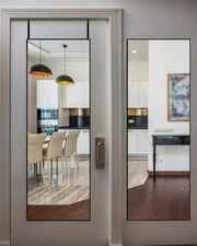 48"x14" Over The Door Full Length Mirror - Wall Mounted or Hanging with 2 Met...