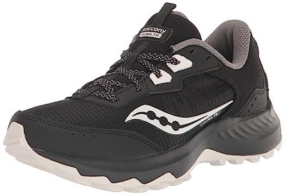 SAUCONY AURA TR WOMEN'S SHOES, SIZE 11, BLACK/FOG