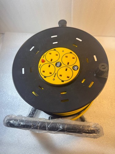 SLx Outdoor Extension Lead, 50m, 4 Socket Extension Reel, Heavy Duty Extension C - Picture 3 of 8