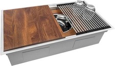Ruvati 33-Inches Patented 2-Tiered Ledge Undermount Kitchen Sink And RVH8222