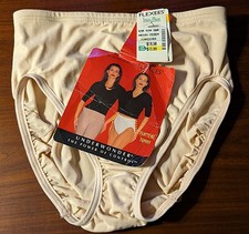 Vintage Flexees Underwonder 3754 Hi-Cut Brief Shaper Panty L Beige NWT Control