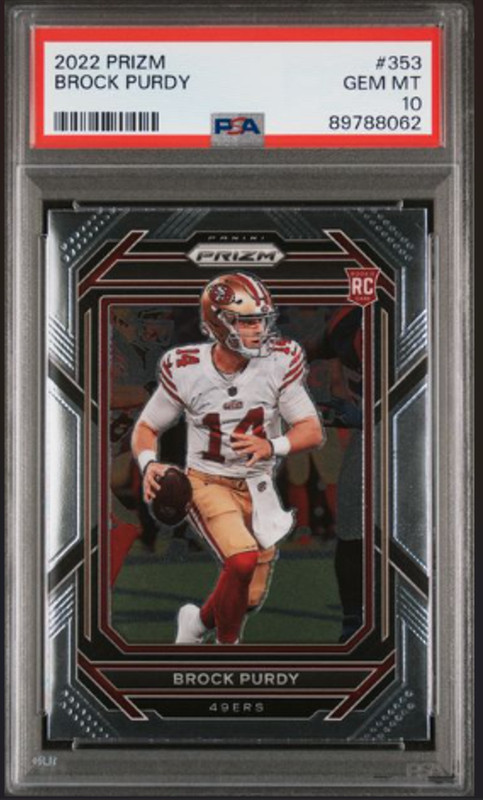 Brock Purdy 2022 Prizm Base Rookie Card (RC) #353 Gem Mint PSA 10 SF 49ers