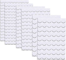 580 Pcs Self-Adhesive Screw Hole Stickers, 6-Table White 