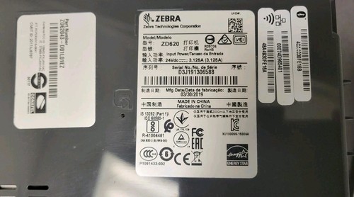 Zebra ZD620d Direct Thermal Label Printer (Bad Printhead) + Power Adapter - Bild 6 von 7
