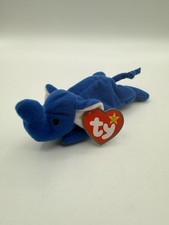 TY McDonald's Teenie Beanie - PEANUT the Royal Blue Elephant 2000  5.5 inch 