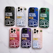 Coque STONE ISLAND iPhone XR 11 12 13 14 15 Pro Max Étui Housse Logo NEUF