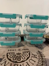 8-Pack Glass Meal Prep Containers