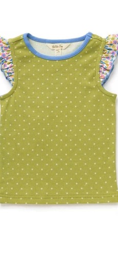 Matilda Jane DITZY DAISY Tank Größe 8 gepunktet Flatterärmel Daydream - Bild 2 von 2