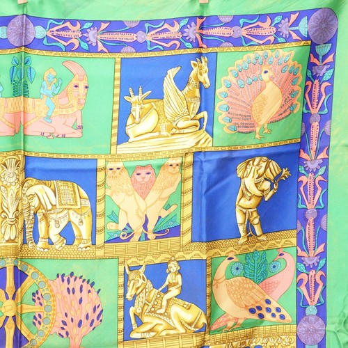 Hermes Carre TORANA Scarf Multicolor Silk J-2781 - Foto 10 di 24
