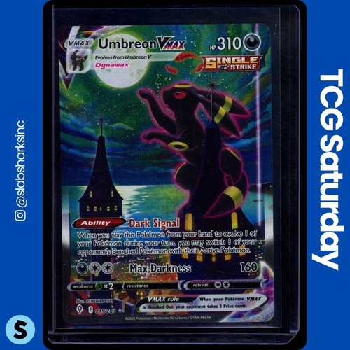 2021 POKEMON SWORD & SHIELD EVOLVING SKIES #215/203 UMBREON VMAX SECRET RARE