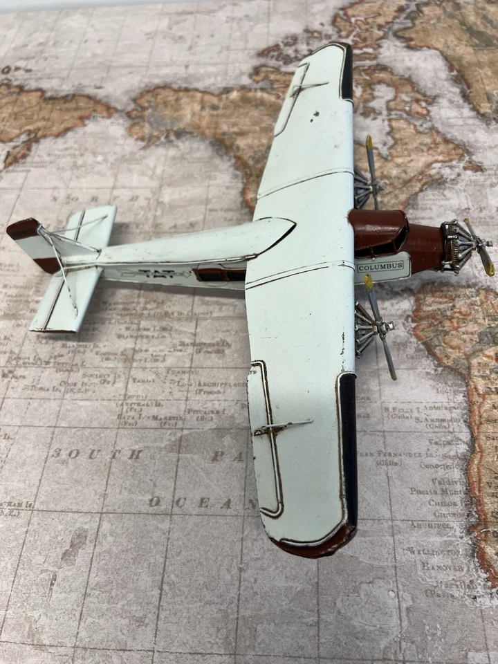 VINTAGE COLUMBUS TAT INC PLANE FORD 5-AT-B TIN GOOSE AIRPLANE 1928 - Image 4 of 4