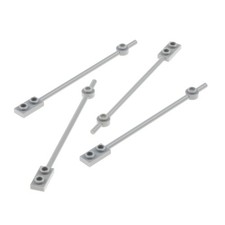 4x Lego Rod 12L 1x12 Light Bluish Gray Plate 1x2 Stud Empty 6010686 99784
