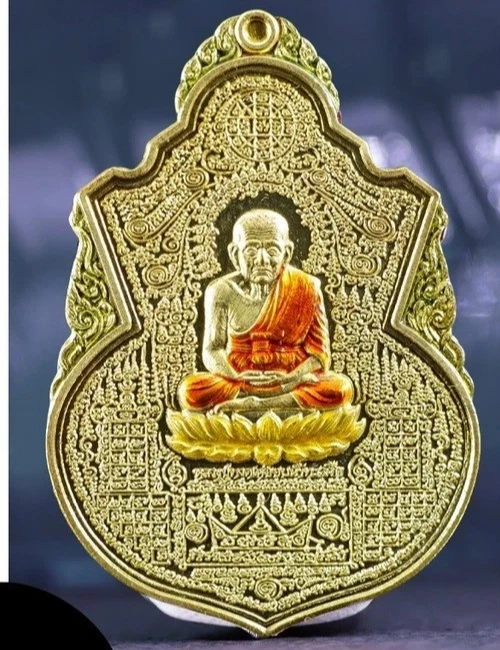 Phra LP Tuad Maha yant Medalla Millonario por LP Sanan Talismán Buda Tailandés Amuleto Foto 2 de 4