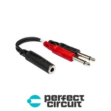 Hosa YPP-136 1/4" TRSF to Dual 1/4" TS Stereo ADAPTER - NEW - PERFECT CIRCUIT