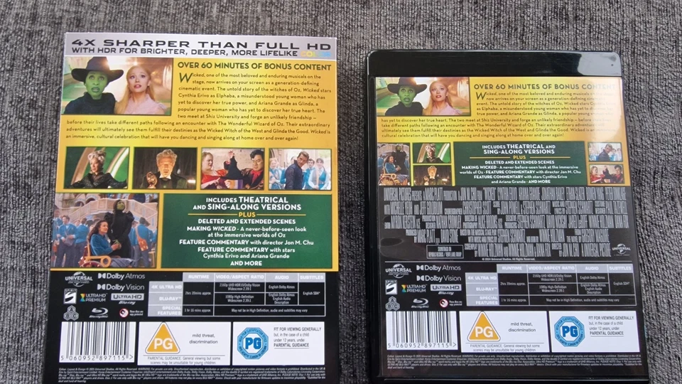 Wicked 4K UHD Blu-ray Theatrical Sing-Along Version Ariana Grande Cynthia Erivo - Image 2 of 2