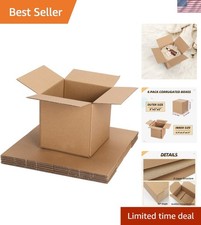 Shipping Boxes Mailers 5x5x5 inches Corrugated Cardboard Small Packing Kraft ...