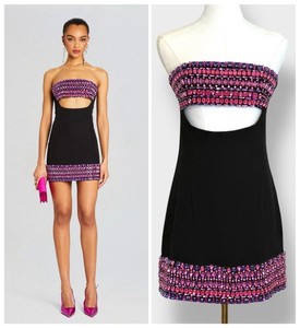 arabelle dress in black & pink retrofete Retrofete Arabelle Dress In Pink In Black & Pink - 6% Off