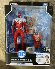 McFarlane DC Multiverse JLA SUPERMAN  Red  PLATINUM EDITION Plastic Man BAF MIP