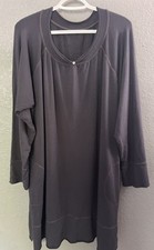 Urban Muu Muu Maxi Lounge Dress Short Plus Gray Sweatshirt Soft Supima Cotton
