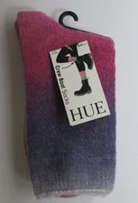HUE Ombre Crew Length Boot Socks Pink Purple One Size NWT