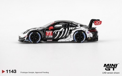 PRE-ORDER) MINI GT #1143 Porsche 911 GT3 R 77 AO Racing Skeleton