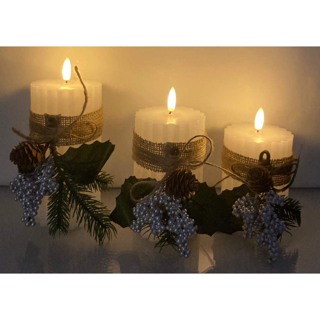 Avilo - Decorative LED Candle - 3 Piece Set - Image 3