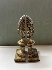 Cast Iron Gold Colored Acorn Bookends | Home ...