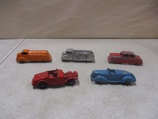 5 Tootsietoy Vehicles with Stakebed Truck and Oil Truck